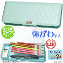 強かわ筆箱 小学校 女子 箱型ペンケース 小学1年生 新入学 ミントグリーン かわいい筆箱 無地 ライトグリーン(3)
