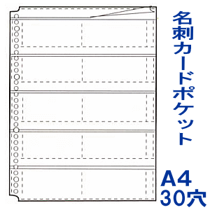 名刺カードポケット　A4-L　30穴　ル