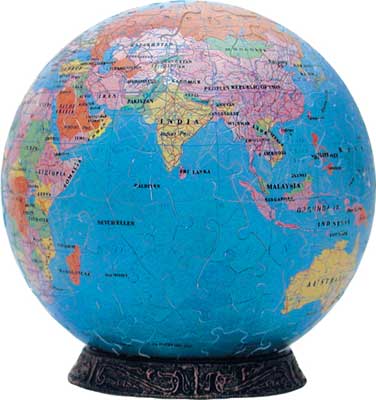 3-D球体パズル地球儀240p（英語版）のサムネイル