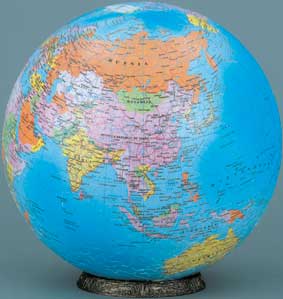 多くのメディアに取り上げられた立体パズル完成後は完全な地球儀になります！3-D球体パズル地球...