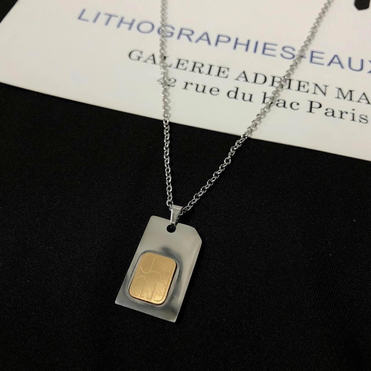 サイバーパンク アクセサリー SIMネックレス コスプレアイテム 小物 チャーム SF 近未来 小道具