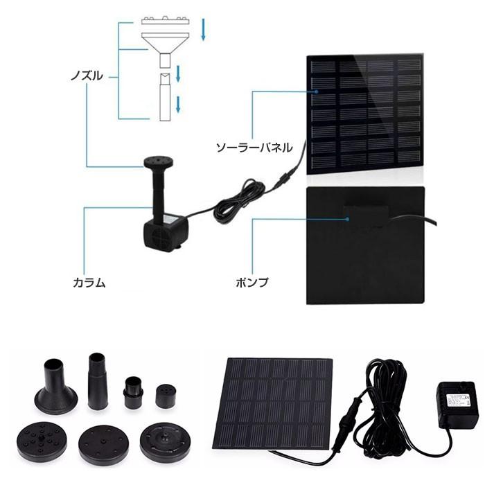 ソーラーパネル 省エネ 電源 ソーラー池ポンプ 噴水 インテリア ガーデニング 水 ...