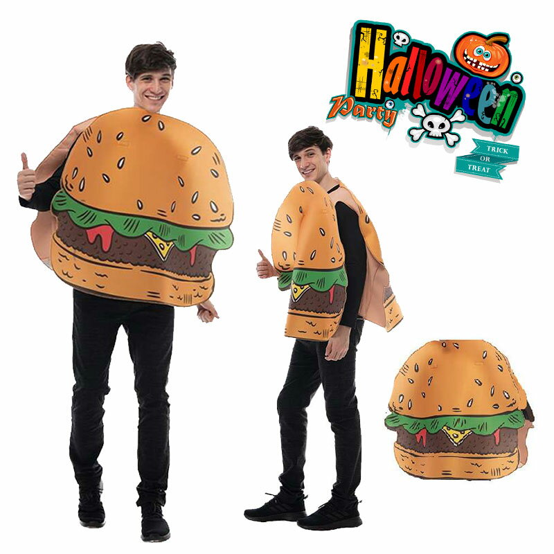 Rakuten - ハロウィン 衣装 ハロウィン ハンバーガー 仮装 コスチューム 仮装 食べ物 ハロウィン 余興 爆笑 大人用 ハンバーガーコスチューム コスプレ衣装 ミツバチ ドレス ワンピース お遊戯会 学園祭 男の子 女の子 プレゼント ギフト