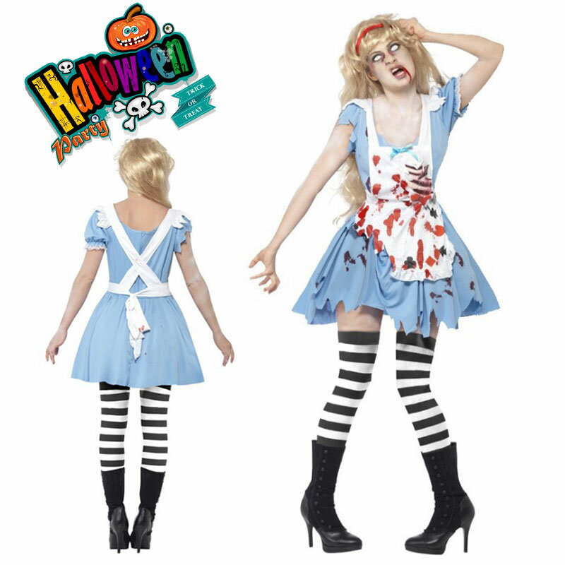 乐天商城 - ハロウィン 仮装 メイド服 制服 ゾンビ 衣装 仮装 Halloween ハロウィン コスプレ衣装 コスプレ パーティーグッズ コスチューム 文化祭 学園祭 メイド喫茶 メイドカフェ レディース 大人用 イベント パーティー 女の子