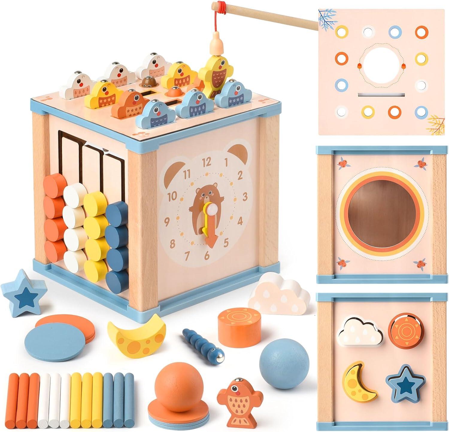 モンテッソーリ 玩具 おもちゃ 男の子 女の子 知育玩具 木のおもちゃ 誕生日プレゼント 知育時計 指先の知育 早期開…