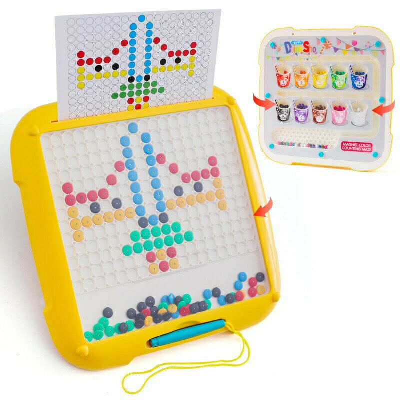 Rakuten - 磁石 お絵描きボード 2 in 1 知育玩具 モンテッソーリ 玩具 お絵かきボード おもちゃ 迷路ボード 磁気お絵かきボード マッチングゲーム マグネットボード 早期開発 おえかきボード 知育おもちゃ 入学祝い 入園祝い 誕生日 プレゼント クリスマス