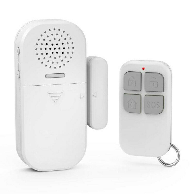 Rakuten - 防犯ブザー 警報器 侵入防止 防犯アラーム ドア 窓 玄関 盗難防止 マグネット 磁気 センサー 扉 開放検出器 薄型 130dB大音量 リモコン付き 緊急警報