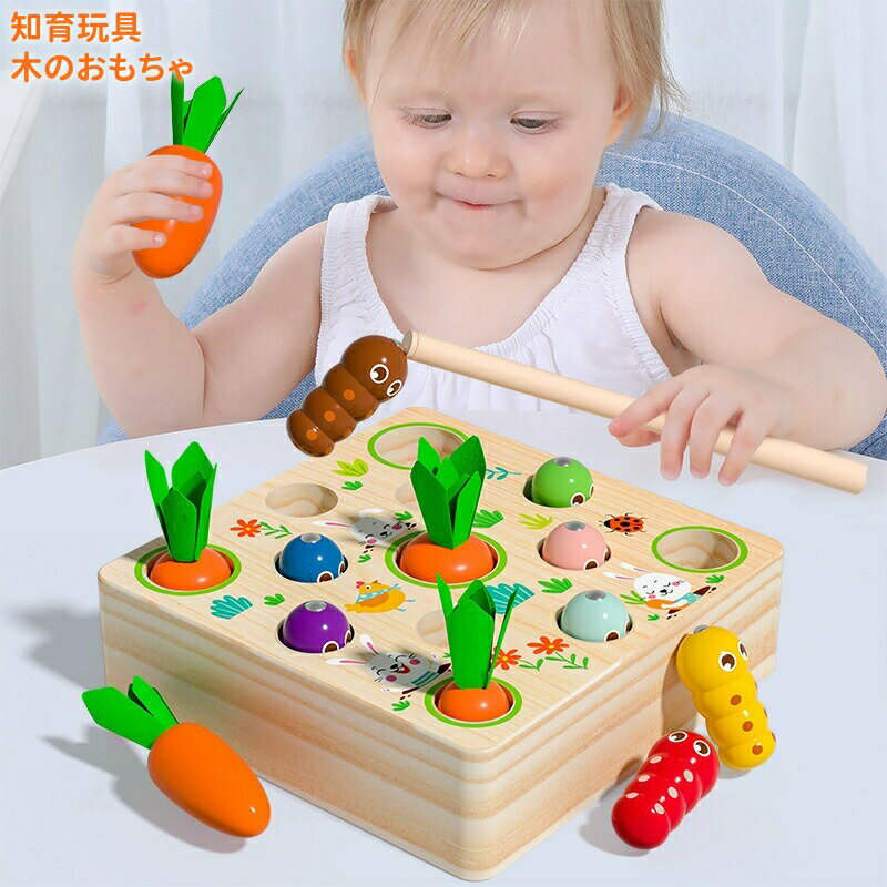 Rakuten - 知育玩具 木のおもちゃ ひっつきむし 引っ付き虫 ひっつき虫 ハーフバースデー　虫釣り お誕生日 入園祝い 誕生日 プレゼント 3歳以上適用