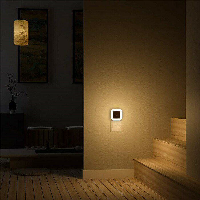 Rakuten - 【2個セット】 センサーライト LED 常夜灯 LEDライト 足元灯 フットライト 屋内 コンセント ナイトライト エコ 補助灯 授乳灯 授乳ライト 電球 玄関 廊下 トイレ 寝室 キッチン 電球色 昼光色プレゼント