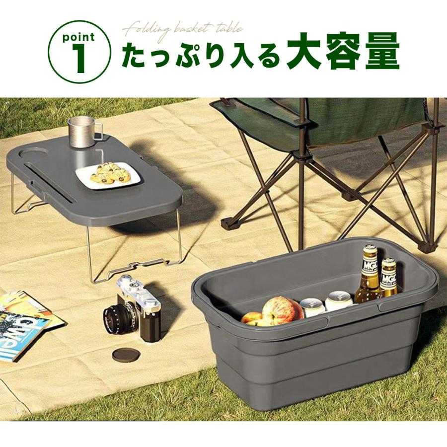 ピクニックバスケット アウトドア バスケット ピクニック 折り畳み テーブル キャ...