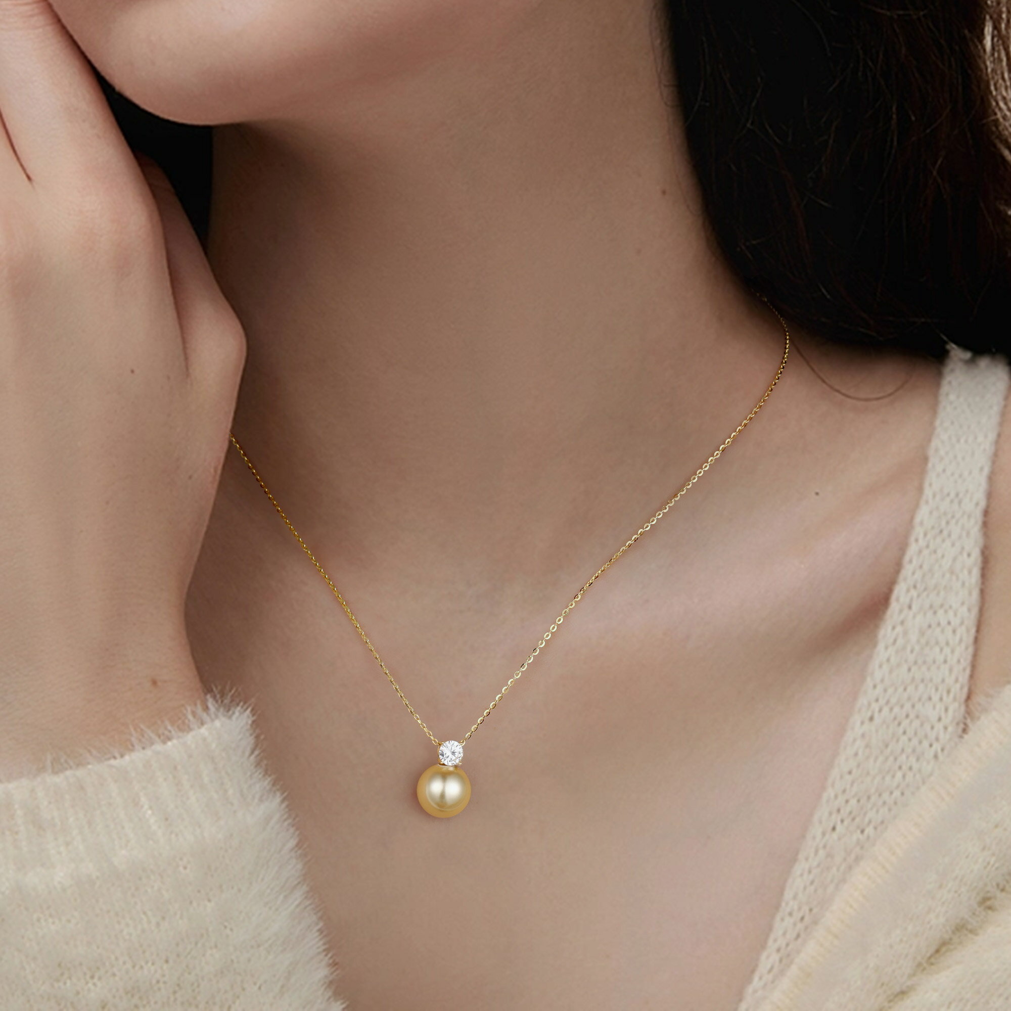 ネックレス パール 18K 金属アレルギー 対応ネックレス レディース シンプル 50代 20代 大人 ニッケルフリー 真珠 ゴールド パール 高品質 真珠 レ...