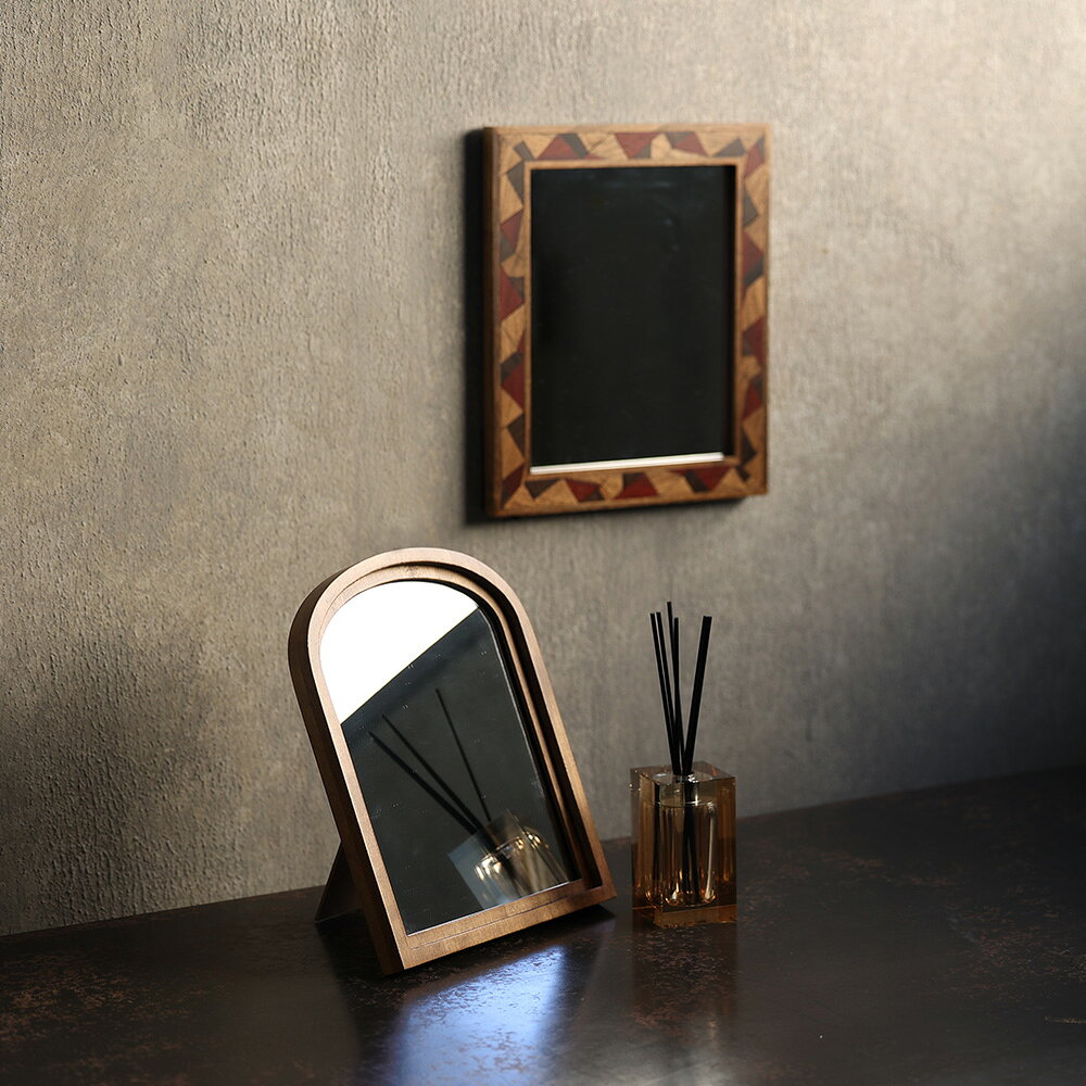 鏡 ミラー 木 SWE-08 Mirror