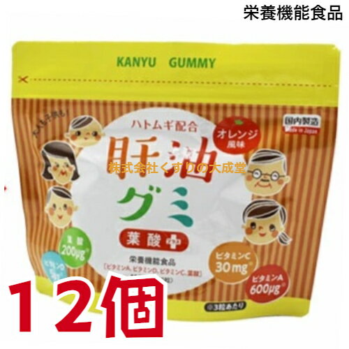 13時までのご注文【あす楽対応】 肝油グミ 葉酸プラス 肝油ドロップ オレンジ風味 150粒 12個 栄養機能食品 （ビタミンA） 栄養機能食品 （ビタミンD） 栄養機能食品 （ビタミンC） 栄養機能食品 （葉酸） 二反田薬品