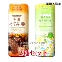 16時までのご注文【あす楽対応】 めぐみ湯 2個セット 和漢めぐみ湯 ヒノキの香り 500g 1個 はだめぐみ シトラスハーブの香り 500g 1個 薬用入浴剤 医薬部外品 富山めぐみ製薬