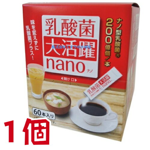 12時までのご注文【あす楽対応】 乳酸菌大活躍 nano 1.5g 60本 1個 中部薬品 ナノ型乳酸菌 スティックタイプ