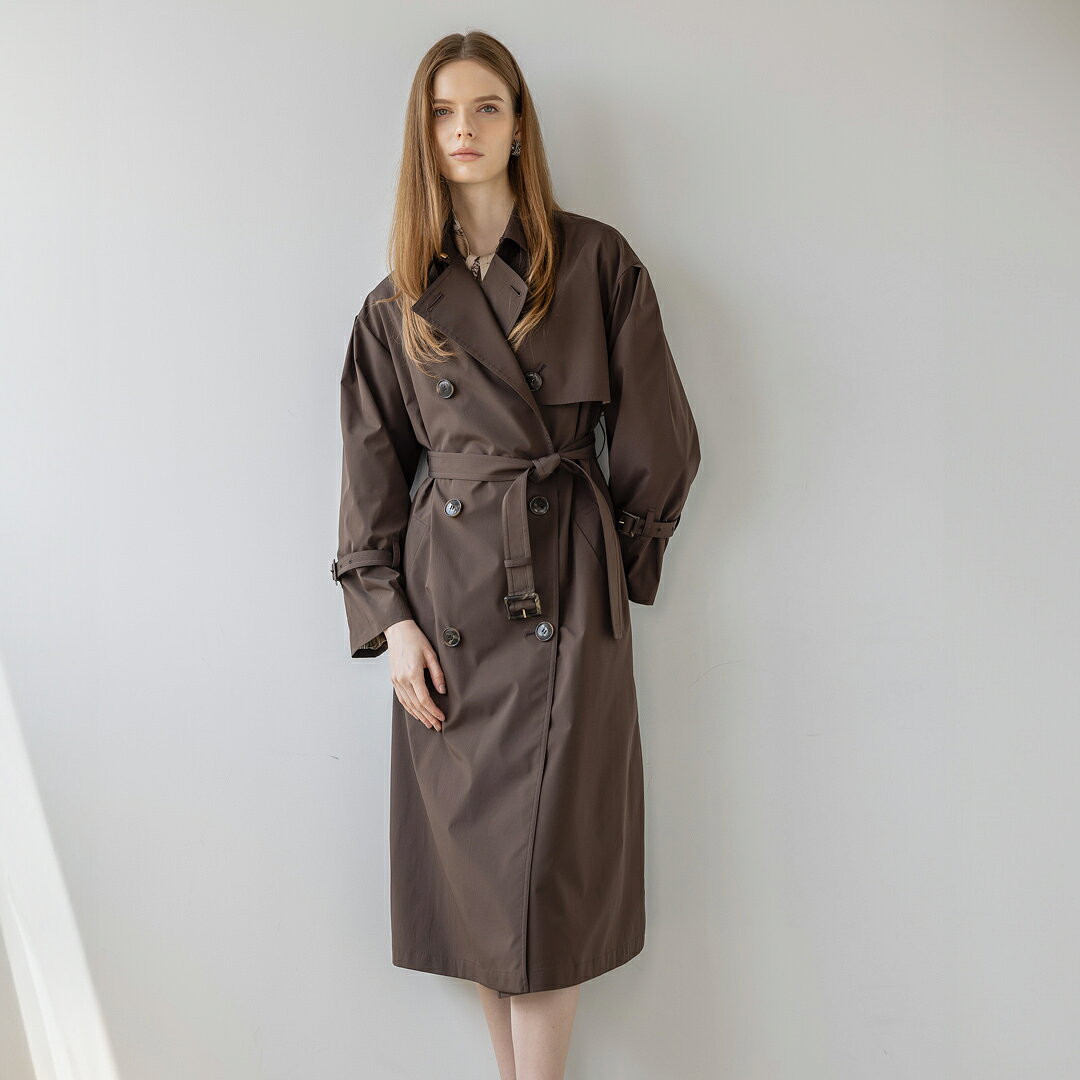 MAGGY/Comfortable Clothes オリジナルプリント アクセント ロング トレンチコートginzamaggy 銀座 マギー 銀座maggy MAGGY ギンザマギー ぎんざまぎー 送料無料 トレンド レディース ファッション 20代 30代 40代 プレゼント ギフト ラッピング無料
