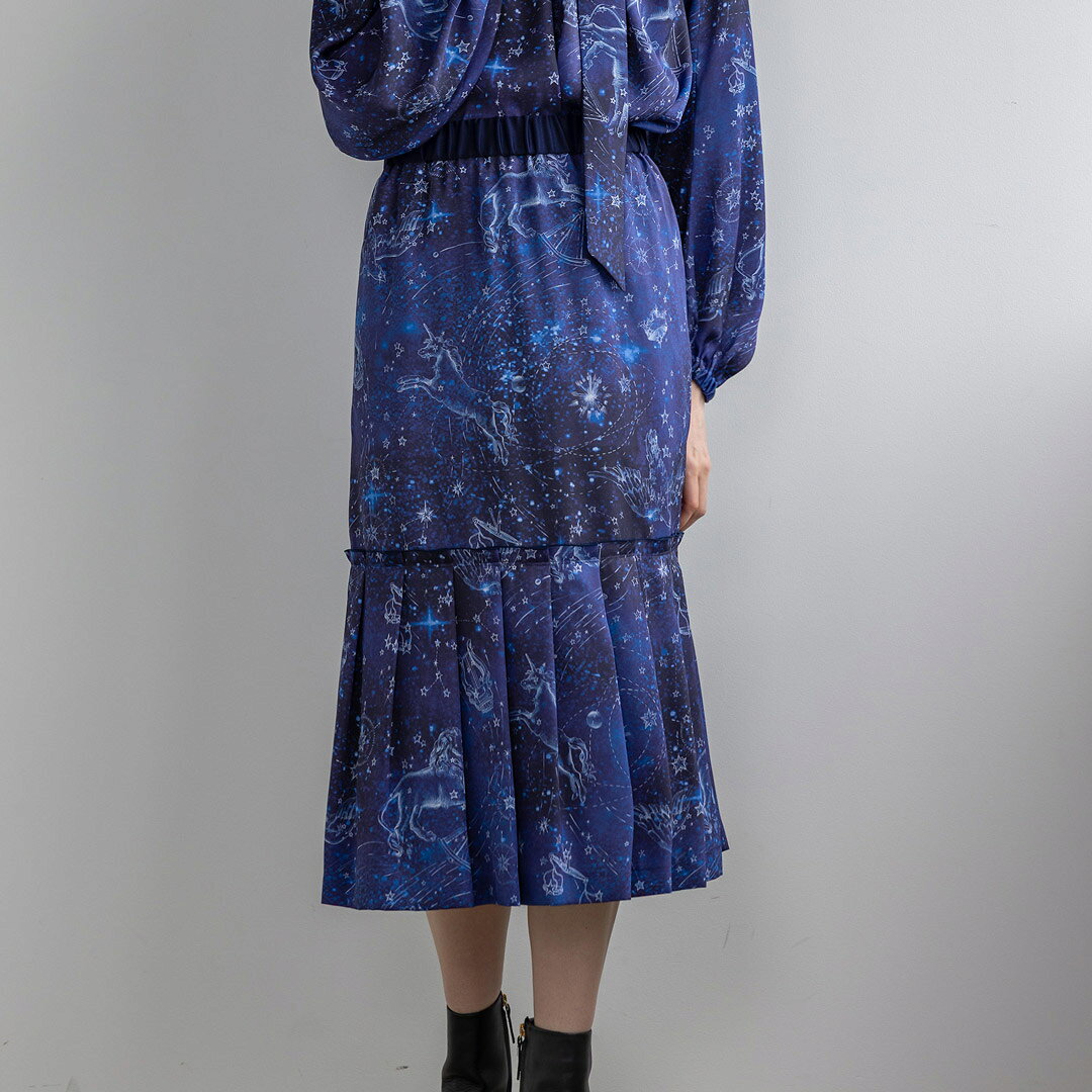 MAGGY/Comfortable Clothes ロマンティック ホロスコープ プリント ティアード スカートginzamaggy 銀座 マギー 銀座maggy MAGGY ギンザマギー ぎんざまぎー 送料無料 トレンド レディース ファッション 20代 30代 40代 プレゼント ギフト ラッピング無料