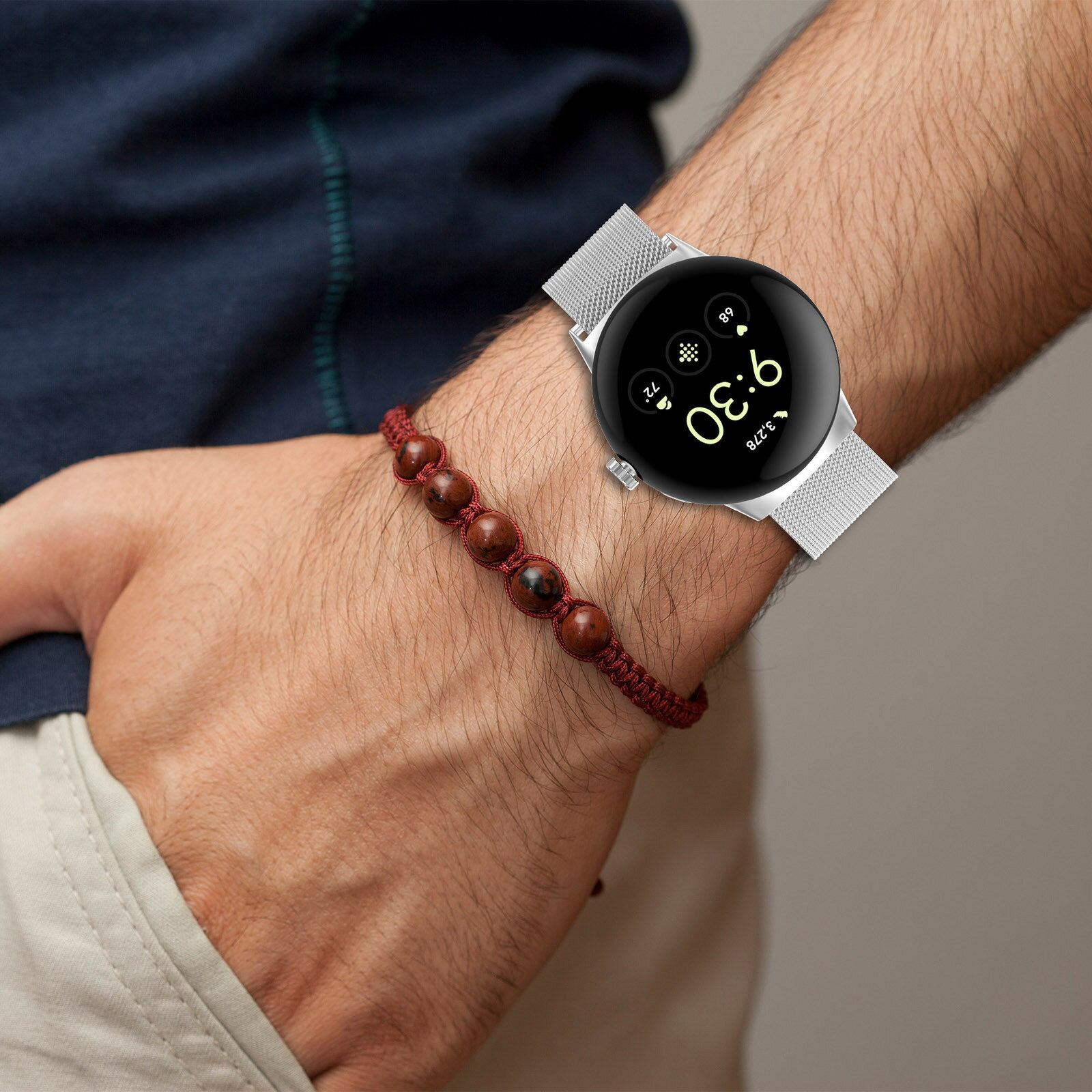 google pixel watch バンド pixel watch バンド スマートウォッチバンド ステンレス グーグル ピクセル ウオッチ 交換バンド 簡単着脱 マグネット スマートウォッチアクセサリー スマートウォッチベルト 腕時計ベルト 取付簡単 調節可能 ビジネス 替えバンド