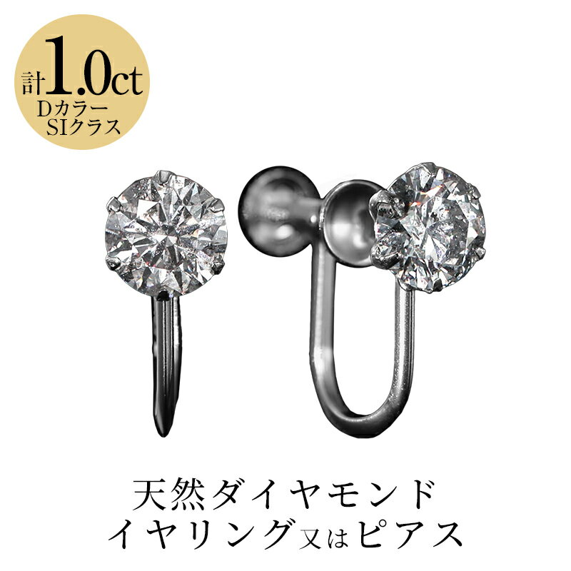 松屋銀座 DカラーSIクラスダイヤモンドイヤリング計1.0ct　ピアス　記念日　ギフト　プレゼント