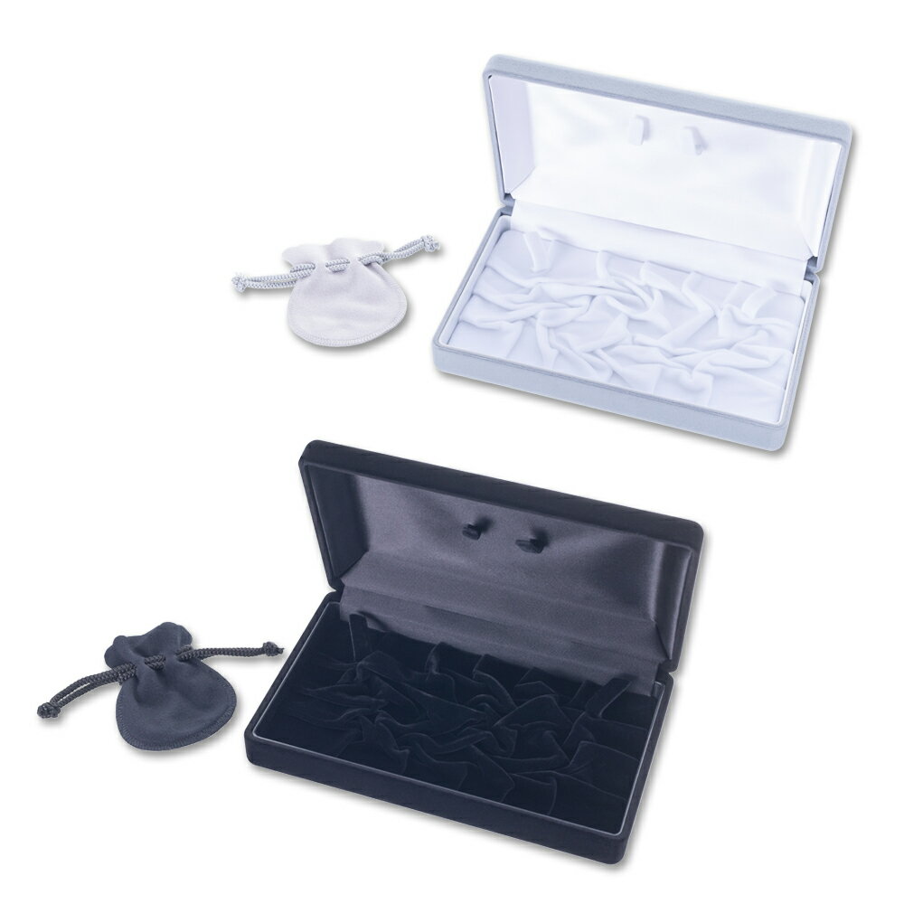 真珠ケース 巾着付き ブラックまたはグレー