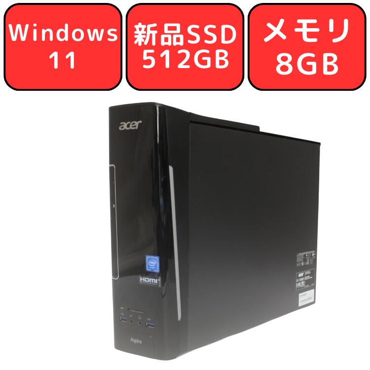 Aspire XC-730-N18F Celeron 8GB SSD 512GB DVDѡޥ ̵LAN Bluetooth Window11 Home WPS Officeդ ťѥ ǥȥå 90ݾ š