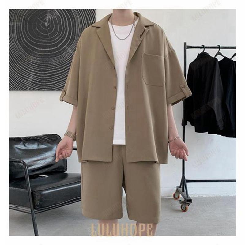 セットアップ メンズ 夏 半袖 上下セット カジュアル 薄手 涼しい シャツ ホームウエア トップス アウター