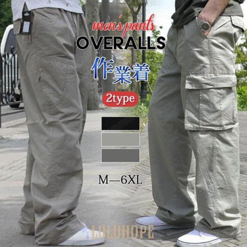 カーゴパンツ メンズ 大きいサイズ ゆったり 作業服 長ズボン ワイドパンツ ボ太め カジュアル ズボン ミリタリーパンツ