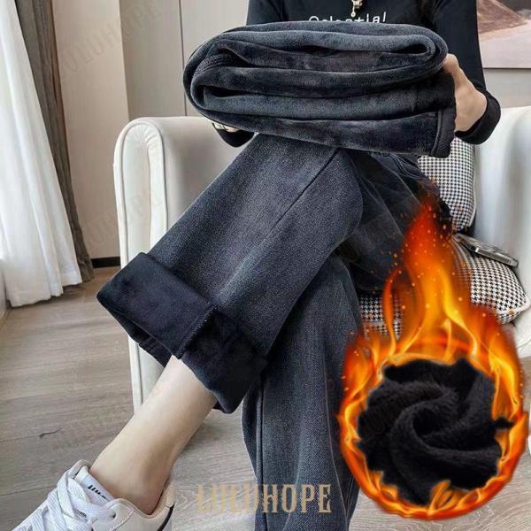 デニムパンツ レディース 裏起毛 ワイドパンツ ジーンズ カジュアル 防風 防寒 あったか 裏ボア 無地 着痩せ 着回し ゆったり シンプル 落ち感