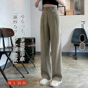 【25%OFF】レディース ワイドパンツ パンツ ロングパンツ スーツパンツ ストレート ボトムス ハイウェスト 薄手 美脚 体型カバー 大きいサイズ 春夏(4)