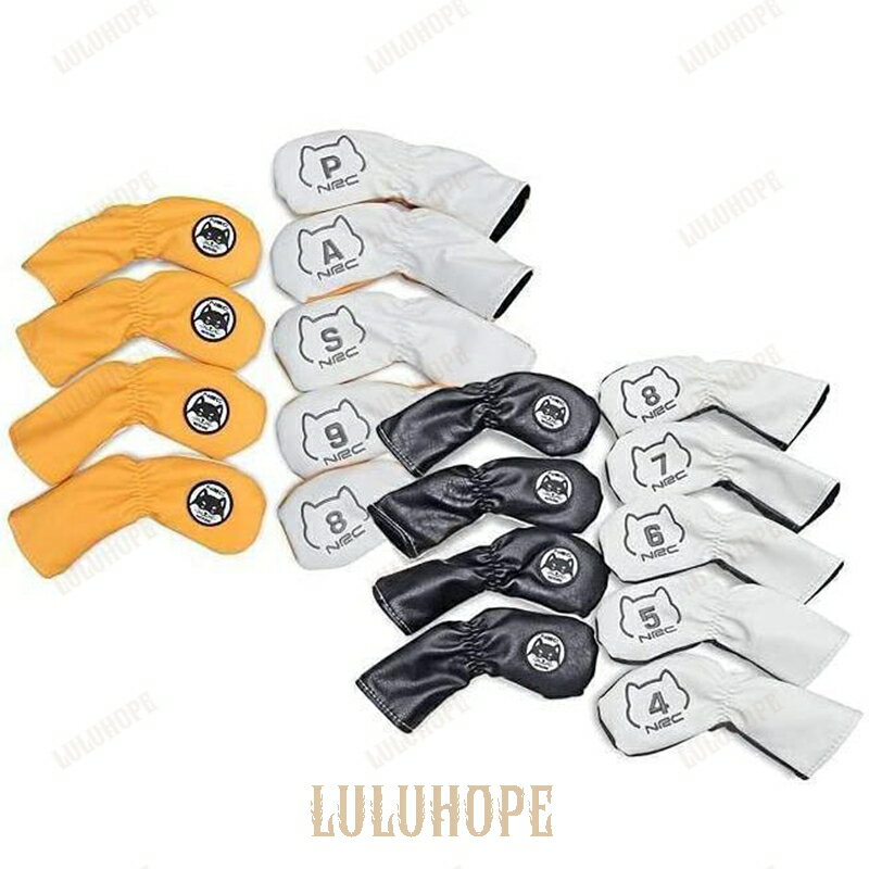 犬デザイン ゴルフアイアンカバー 9点セット 2024新作 4番.9番/PW/AW/SW対応 番手付き 防水加工 保護カバー 傷防止 吸水速乾 軽量 かわいい ...