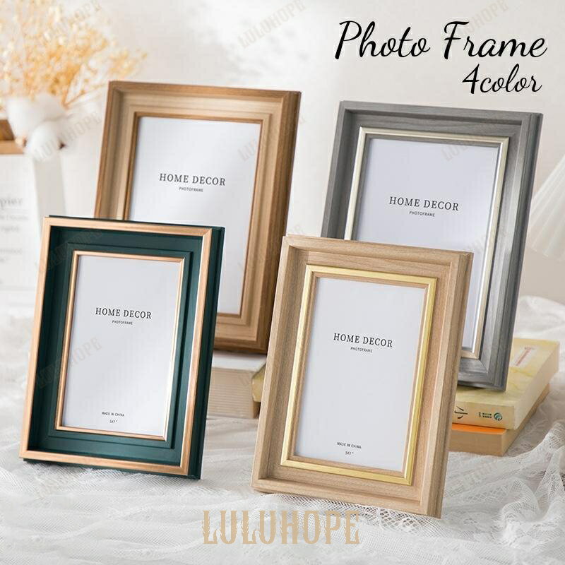 フォトフレーム フォトスタンド 写真立て 卓上 横置き 縦置き スクエア型 北欧風 シンプル モダン お洒..