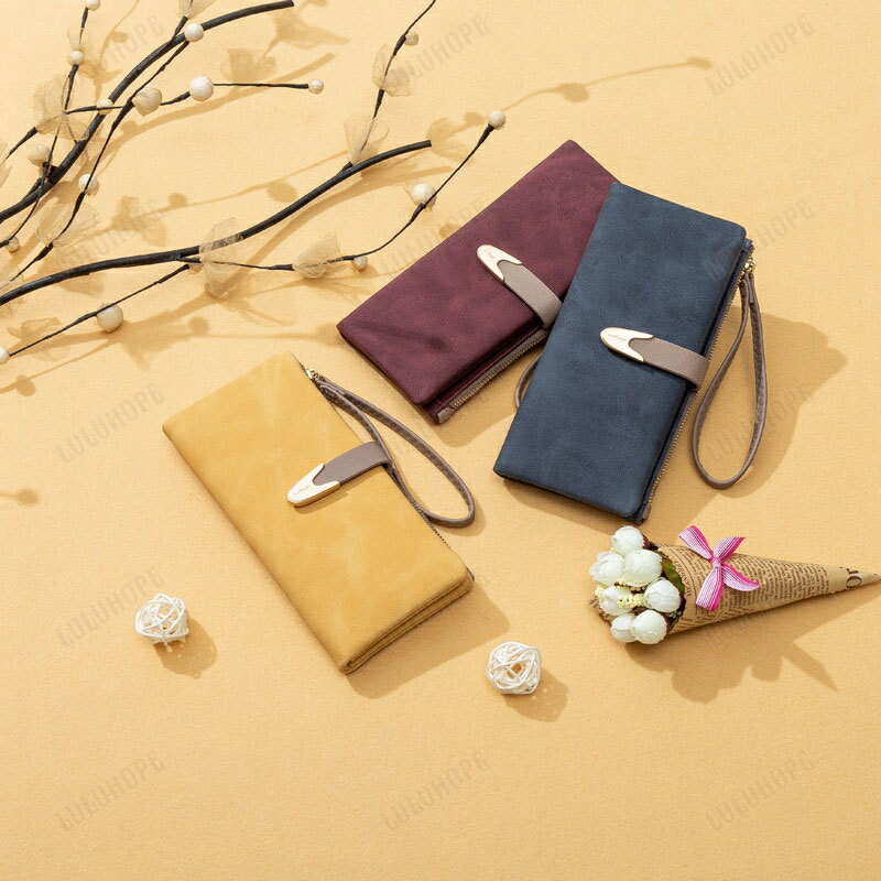 財布 レディース 長財布 二つ折り 無地 ウォレット 使いやすい 女性 カードケース カード入れ おしゃれ..