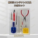 「スーパーSALE10%OFF」腕時計修理 メンテナンス工具 16点セット 時計修理 時計 工具 工具セット メンテナンスセット ベルト調整 電池交換 シンプル...