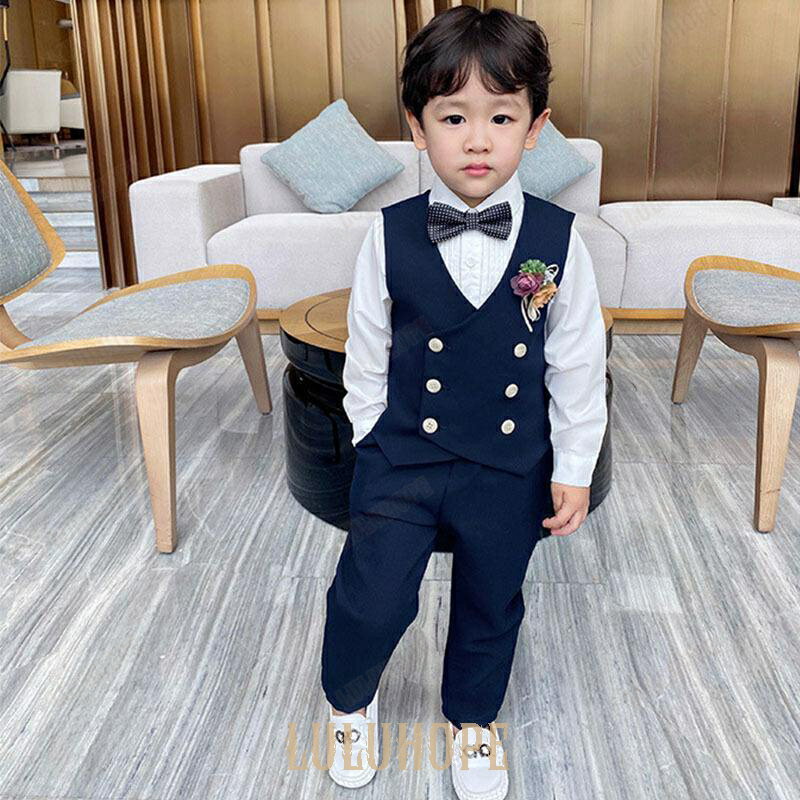 子供スーツ 入園式 卒園式 入学式 卒業式 男の子 2/4点セットキッズ フォーマル スーツ おしゃれ 結婚式 発表会 誕生日タキシード 七五三 2