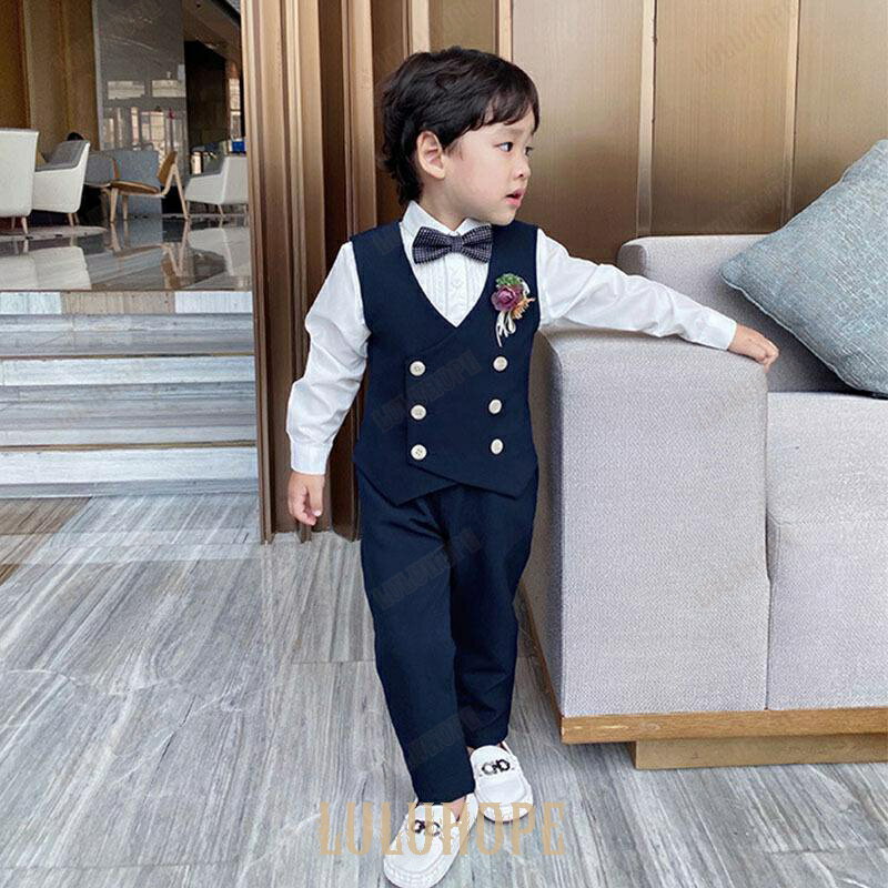子供スーツ 入園式 卒園式 入学式 卒業式 男の子 2/4点セットキッズ フォーマル スーツ おしゃれ 結婚式 発表会 誕生日タキシード 七五三 3