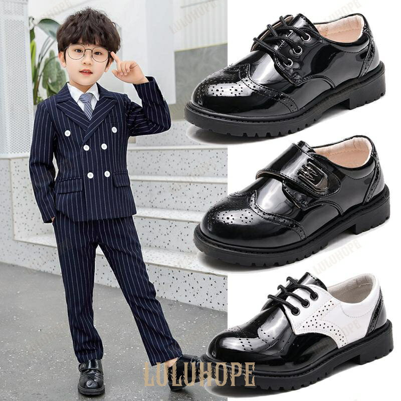 子ども靴 フォーマルシューズ レースアップ キッズ 男の子 革靴 ウィングチップ キッズ シューズ シン..