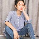 tシャツ レディース ブラウス シャツ 長袖 ストライプ ブルー チュニック丈 前後差 ゆったり 体型カバー 20代30代40代 通学通勤 春物 夏物 秋物 チ...