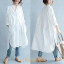 シャツワンピース シャツワンピ レディース ロングtシャツ 長袖 大きいサイズ 春夏秋 ゆったり カジュアル 母の日 プレゼント