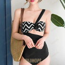 【ポイント10倍】【韓国風 ハイウエスト ワンショルダー水着】レディース 春 / 夏 体型カバー ワンピース / セパレート プール / ビーチ 立体プリント 丸太パーツ レースデコ シースルー 吸水速乾