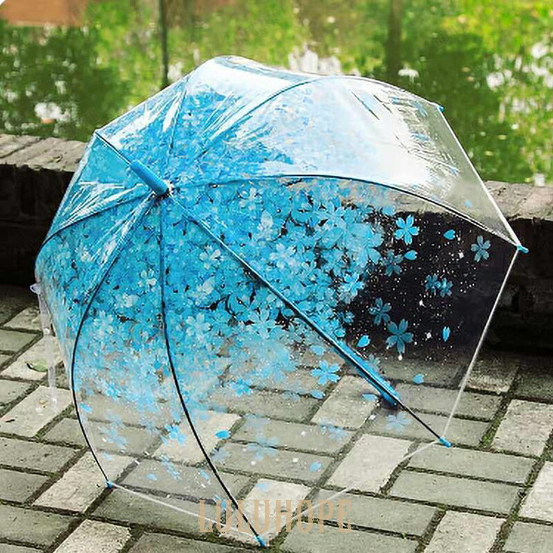 傘 レディース 長傘 ドーム型傘 レディース ビニール傘 桜柄 さくら 透明 丈夫 雨傘 軽量 日傘 携帯用 かわいい バブル傘 ドーム傘 サク