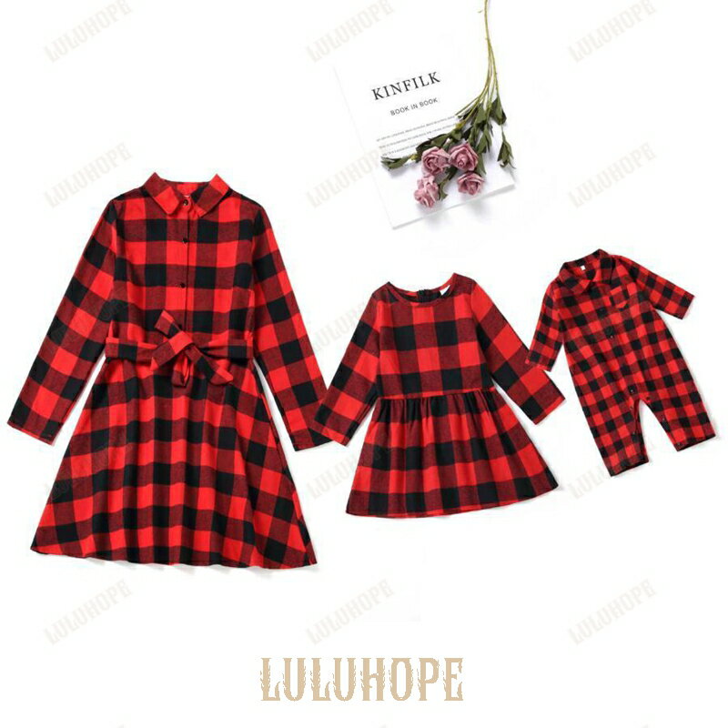 親子 お揃い ベビー 親子 ペアルック 赤ちゃん クリスマスプレゼント 親子ペア シャツワンピース 親子..