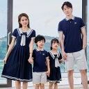 【ポイント10倍】親子ペア リゾート レディース カップル 細身 親子服 膝丈 韓国風 半袖 トップス キッズ ペアルック Tシャツ 春 夏 洋服 ビーチ カッ...