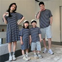 【ポイント10倍】親子ペア ワンピース レディース カップル 細身 親子服 膝丈 韓国風 半袖 トップス キッズ ペアルック Tシャツ 春 夏 洋服 ビーチ カ...