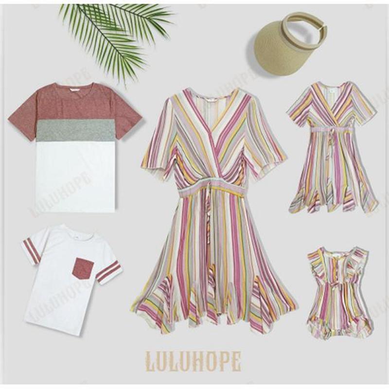 春秋 親子ペアルック 親子コーデ ワンピース 半袖 親子コーデ 家族お揃い ペアルック 親子ペア パパ/マ..