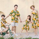アロハシャツ メンズ キッズ 親子 リンク コーデ 親子 ペアルック 親子お揃い 母の日 親子ペア カップル服 花柄リゾートワンピース 上下セットアップ 夏 海