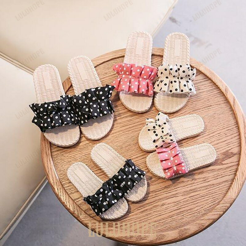 キッズファッション サンダル 女児 スリッパ レディース サマーサンダル 水玉柄 ビーサン 女の子 夏ス..