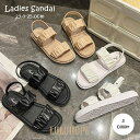 ストラップサンダル スリッパ ぺたんこ レディース 女性 婦人 ゴムベルト プラットフォーム ストラップ付き シンプル かわいい おしゃれ お出かけ