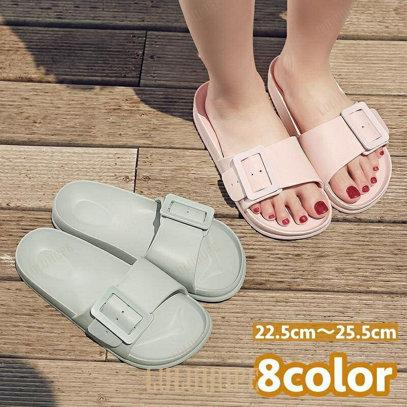 フラットサンダル つっかけ ぺたんこ レディース 靴 シューズ カジュアル シンプル 単色 ソリッドカラー 女性用 婦人用