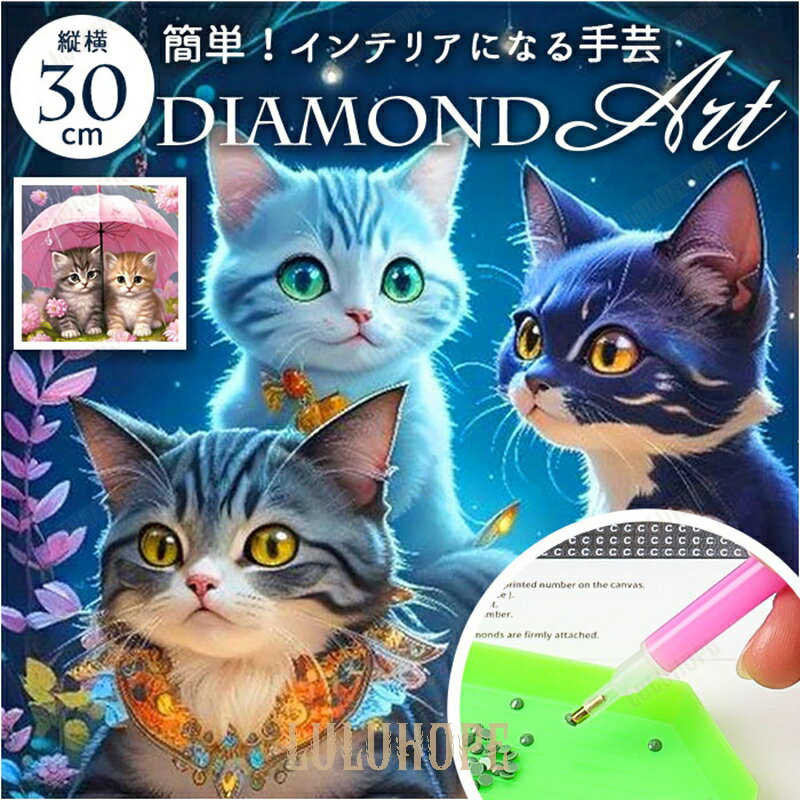 ダイヤモンドアート キットセット 通販 キット ビーズアート ダイヤモンドペインティング ダイヤモンド アート ダイアモンドアート ビーズ ハンドメイド 猫