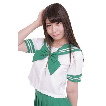 カラーセーラー 緑【JK ライブ 学祭 文化祭 コスプレ衣装 女子高生 グリーン】M・L女性用サイズ 4L男性用サイズ マジックナイト CS85436